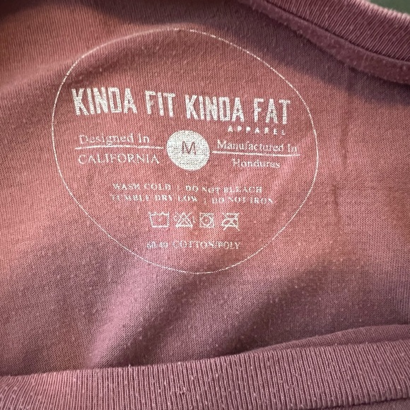 Kinda Fit Kinda Fat Women's Pink Crop Top πͺπ½ - Picture 3 of 5